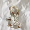 Al por mayor En stock Colgante de Perro Dachshund Accesorios Pequeños de Cuero Encantos Lindos de Dibujos Animados para Bolsos Llavero de Cuero de Dibujos Animados
