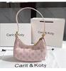 PU Youth Niche Rosa Bolsa de Axila Feminina Verão Nova Chaozhou Tongxuan Falu Bolsa de Ombro Crescent Bag