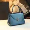 Bolso Cuadrado Pequeño de Moda con Patrón de Cocodrilo para Mujer 2026 Nuevo Bolso de Mano de Nicho Bolso Cruzado de Hombro de Moda Bolso de Cuero Genuino para Mujer