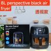 Recomendada Airfryer Transfronteiriça 6L/12L para Uso Doméstico, Forno Elétrico Inteligente, Air Fryer Multifuncional de Grande Capacidade para Batatas Fritas