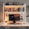Estante de Grade Porta-Objetos de Mesa Prateleira de Ferro Multicamadas para Desktop Mesa de Computador para Estudante Painel de Cavilhas para Mesa