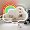 Luz Led Luminosa para Maquiagem Espelho Luz Decorativa de Atmosfera Luz de Modelagem Criativa Luz de Espelho Neon Acrílico Colorido Led
