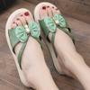 Sandalias de playa de tacón grueso con plataforma y lazo para mujer, estilo coreano, de verano, a la moda, informales