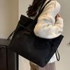 Bolsa de Lona para Mujer, Gran Capacidad, Nueva Versátil Bolso de Hombro Otoño e Invierno 2026, Bolso de Tela Simple Casual, Bolso Tote para Viajar