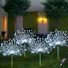 Nuevas luces de cadena con estaca para fuegos artificiales solares más vendidas para patio exterior, césped, jardín, luces decorativas para festival de diente de león