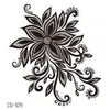 Adesivos de Tatuagem para Costas da Mão Mandala com Padrões Retrô, Adesivos de Tatuagem Florais Exóticos da Moda