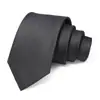 Corbata Negra de Lujo para Hombre, Corbata de Color Sólido de 8 cm, Corbata con Logo Personalizado para Hombres