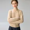 Suéter de cachemir para mujer 100% cachemir con cuello en V para mujer, nuevo suéter base de punto ajustado para otoño e invierno, de manga larga, estilo para ir al trabajo