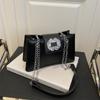 Bolso Diamante Estilo Coreano para Mujer Verano 2025 Nueva Moda Novedosa Nicho Bolso de Hombro Cadena Combinable Bandolera