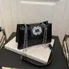 Bolso Coreano con Incrustaciones de Diamantes para Mujer Verano 2025 Nuevo de Moda Tendencia Nicho Bolso de Axila Versátil Bolso Cruzado con Cadena al Hombro