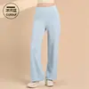 Pantalones de yoga color durazno con bolsillo trasero, corte recto holgado, cintura alta, adelgazantes, realzan glúteos, pantalones deportivos de yoga para mujer