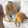 Bolso de Gelatina Transparente de Verano de Moda para Mujer, Bolso Cruzado de Moda de un Solo Hombro Estilo Coreano, Bolso de Mano Versátil