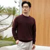 Suéter de cachemira, cachemira pura de cabra, nuevo estilo otoño/invierno, suéter de punto de cuello redondo moderno, casual, color liso, suéter de punto cálido