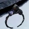 Anillo de Halloween Transfronterizo Araña Cuervo Fantasma Calabaza Hueso Fantasma Anillo Personalizado Oscuro Nicho Punk para Mujeres