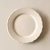 Plato de Cerámica Blanco con Encaje Retro Plato para Postre Plato para Comida Occidental Plato Popular Francés para Desayuno Plato para Pastel de Frutas