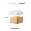 Pote Selado Grãos Cozinha Pote de Armazenamento Armazenamento Grau Alimentício Caixa Transparente Lanches Comida Seca Chá Pote de Plástico