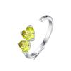 Anillo de apertura con piedra natural de amor en plata esterlina S925, estilo transfronterizo, para mujer, estilo europeo y americano, ligero, de lujo, ajustable.