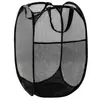 Cesta de Lavandería Plegable de Malla con Diseño Ahorrador de Espacio para Familia, Dormitorio, Viaje