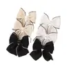 Amazon Cor Pura Novo Tecido Borda Travada Laço Cabelo Infantil Grampo Lolita Estilo Preppy Acessórios de Cabelo para Menina 5185