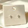 Pendientes Vintage de Diseño Cruzado de Zirconia de Alta Gama, Microincrustados, Estilo Simple, Fresco, Versátil, Minimalista, Modernos, Exquisitos, Lujo Ligero