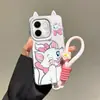 Capa Prata com Borda Prata Adequada para Transsion Smart9 Girls' Sparkgo Novo Celular Hot30I Gato Doraemon Fofo