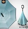 Guarda-chuva Invertido de Camada Dupla com Cabo Longo, Guarda-chuva de Negócios com Cabo em Forma de C Mãos Livres, Guarda-chuva Criativo Floral para Sol e Chuva, Personalizável