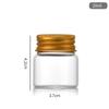Botella de vidrio con tapa de aluminio de borosilicato de 37 ml, tubo de vidrio, envase para dulces, botella para la salud, cápsula de Dendrobium, botella pequeña para medicamentos con cápsula de Cordyceps.