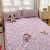 Sábanas de Cama a Cuadros de Algodón Puro Pieza Única 100% Algodón Sábanas para Cama Individual Funda de Almohada Juego de Tres Piezas para Todas las Estaciones