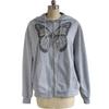 Moda Otoño 2025 Chaqueta Casual Holgada para Mujer Sudadera con Capucha de Manga Larga con Estampado de Mariposa y Pedrería para Mujer