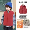 Colete Grosso Quente Anti-Estático com Forro de Fleece Estilo Europeu para Meninos Outono e Inverno 2026 Novo Modelo Roupa Infantil