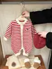 Ropa Roja de Otoño e Invierno para Bebé, Mono Súper Lindo para Bebé Niño, Suéter de Otoño para Bebés Pequeños, Ropa de Salida para Bebés