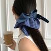 Estilo Coreano Tela Color Sólido Morandi Ins Accesorios para el Cabello Seersucker Cuerda para el Cabello Banda de Goma Cuerda para el Cabello Tocado Elegante Flor Anillo para el Cabello de Intestino Delgado Grande