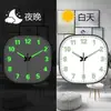 Relojes al por mayor para uso doméstico, Relojes luminosos de pared, Relojes de cuarzo para dormitorio y sala de estar, Relojes redondos, Relojes de pared de lujo ligero