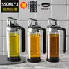 Olla de Aceite de Vidrio Botella de Aceite a Prueba de Fugas Contenedor de Aceite para Cocina Hogar Botella para Salsa de Soja Vinagre Condimentos Juego de Latas de Aceite