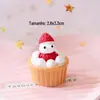 Jogar para jogar divertido sobremesa comida jogar simulação Natal cupcake resina sobremesa DIY caixa de música enfeites