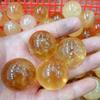 Isla de Hielo de Cristal Natural Cubo de Piedra Bola de Cristal Amarillo Matriz de Siete Estrellas Piedra Espiritual Jade Atrayente de Fortuna Cristal Amarillo Piedra Acumuladora de Riqueza
