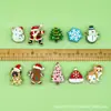 Decoración de Zapato de Madera Navideño Transfronterizo Luz LED de Tres Colores Intermitente Dijes para Zapatos Hebillas para Zapatos Accesorios para Pantuflas de Jardín