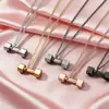Lele Jewelry Cadena de Acero Inoxidable Europea y Americana para Fitness Colgante de Barra con Mancuerna Barra Personalizada Joyería Deportiva de Levantamiento de Pesas para Hombres