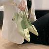 Sandálias Pretas Francesas Sapatos de Fada 2024 Nova Primavera e Verão Elegantes Moda Versátil Salto Alto Sandálias Femininas