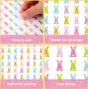 120 Adesivos/Folha Mini Adesivos de Páscoa Adesivos Coloridos de Coelho Adequados para Planner Recompensa Envelope Scrapbook DIY