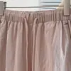 Foto Real de Pantalones Rosas Delgados para Mujer, Nuevo Estilo 2026, Corte Holgado, Adelgazantes, Cintura Alta, Pantalones Casuales de Pierna Recta, Pierna Ancha, Pantalones Cortos