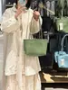 Fornecimento Transfronteiriço Bolsa de Palha de Verão Estilo Japonês, Bolsa de Ombro Estilo Férias, Bolsa Tote, Bolsa Cesta de PVC, Bolsa Tecida à Mão