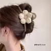 Presilha de cabelo floral elegante com toque de luxo, novo modelo 2026 pinça tubarão, popular entre celebridades da internet, adequada para cabelos grossos, presilha de cabelo de acrílico