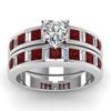 Accesorios de Comercio Electrónico Transfronterizo Anillo Cuadrado de Rubí Corazón Diamante Moda Europea y Americana Anillos de Pareja para Hombres y Mujeres Joyería Deslumbrante