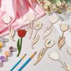 Tallado y Corte de Madera Piezas de Palo de Rosa Set de Tres Materiales de Color DIY para San Valentín Madre