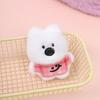 Urso de Pelúcia Feminino Outono e Inverno Presilha de Cabelo Fofa Acessórios DIY Acessórios Presilha de Cabelo Maomao Estilo Britânico Xadrez Pingente de Cachorrinho