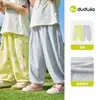 [Conjunto de Duas Peças 100% Algodão] Calça Infantil Dudu para Bebê Verão Calça Longa de Algodão Puro Calças Casuais para Meninos e Meninas