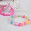 Pulsera de cuentas de jade de imitación para niños, pulsera de cuentas acrílicas para niñas de 8 MM, cuentas de luz, pequeños regalos, venta al por mayor de joyería de Yiwu