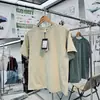 Camiseta Funcional Unissex para Outdoor, estilo Montanha, corte solto, com textura de escama de dragão, perfurada a laser, respirável, refrescante e de secagem rápida, manga curta