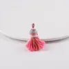 Cielo Estrellado Degradado Hilo de Algodón Gordo Corto Borla Bolso Hecho a Mano DIY Colgante para Llavero Material para Joyería Accesorios Pequeños